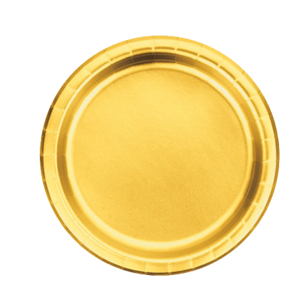 Solid Gold 7inches Dessert Paper Plate 25pcs